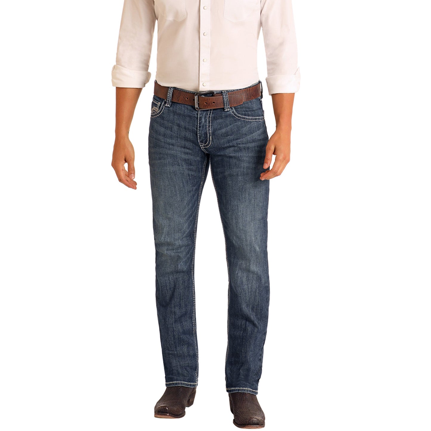 Rock & Roll Men's Slim Straight  Leg Jean